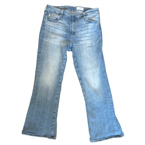 AG Farrah Boot Crop Jeans Mid Rise Size 33 waist/ 28 Inseam - Picture 1 of 5